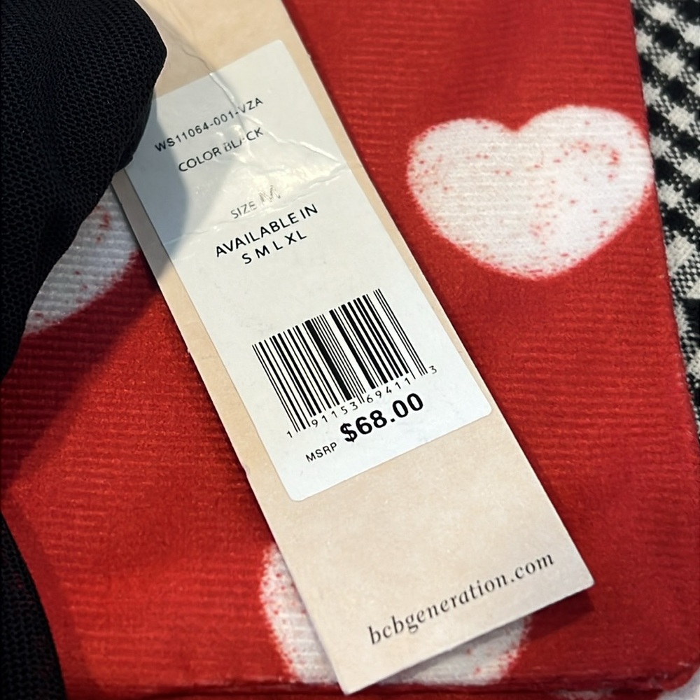 NWT Size Med. Black Bling push-up BCBG bodysuit. Snap closure - Picture 5 of 15